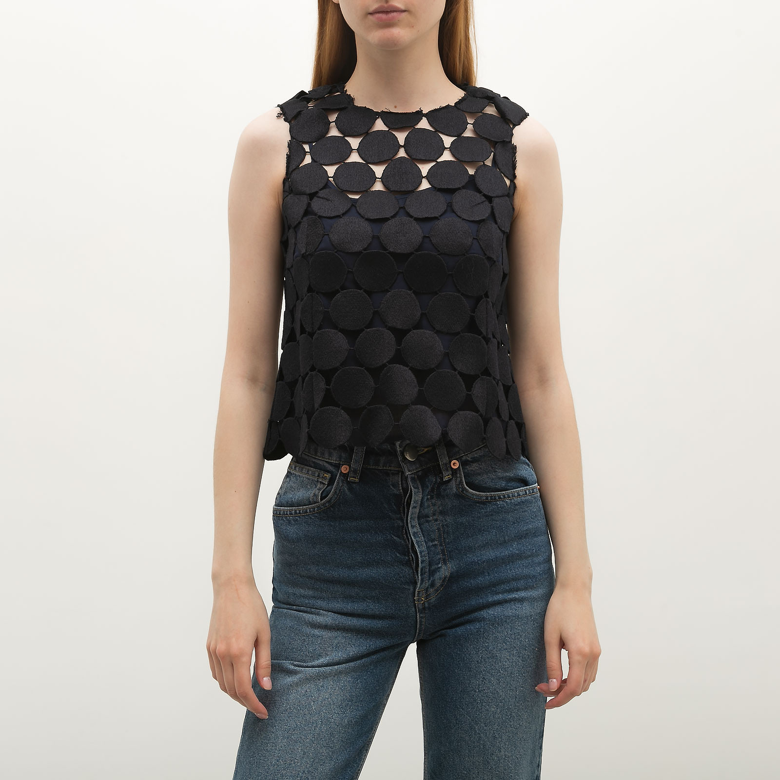 Топ черного цвета Marni - фото из каталога магазина брендовой одежды Second Friend Store Топ Marni - купить оригинал в секонд-хенде SFS - 1