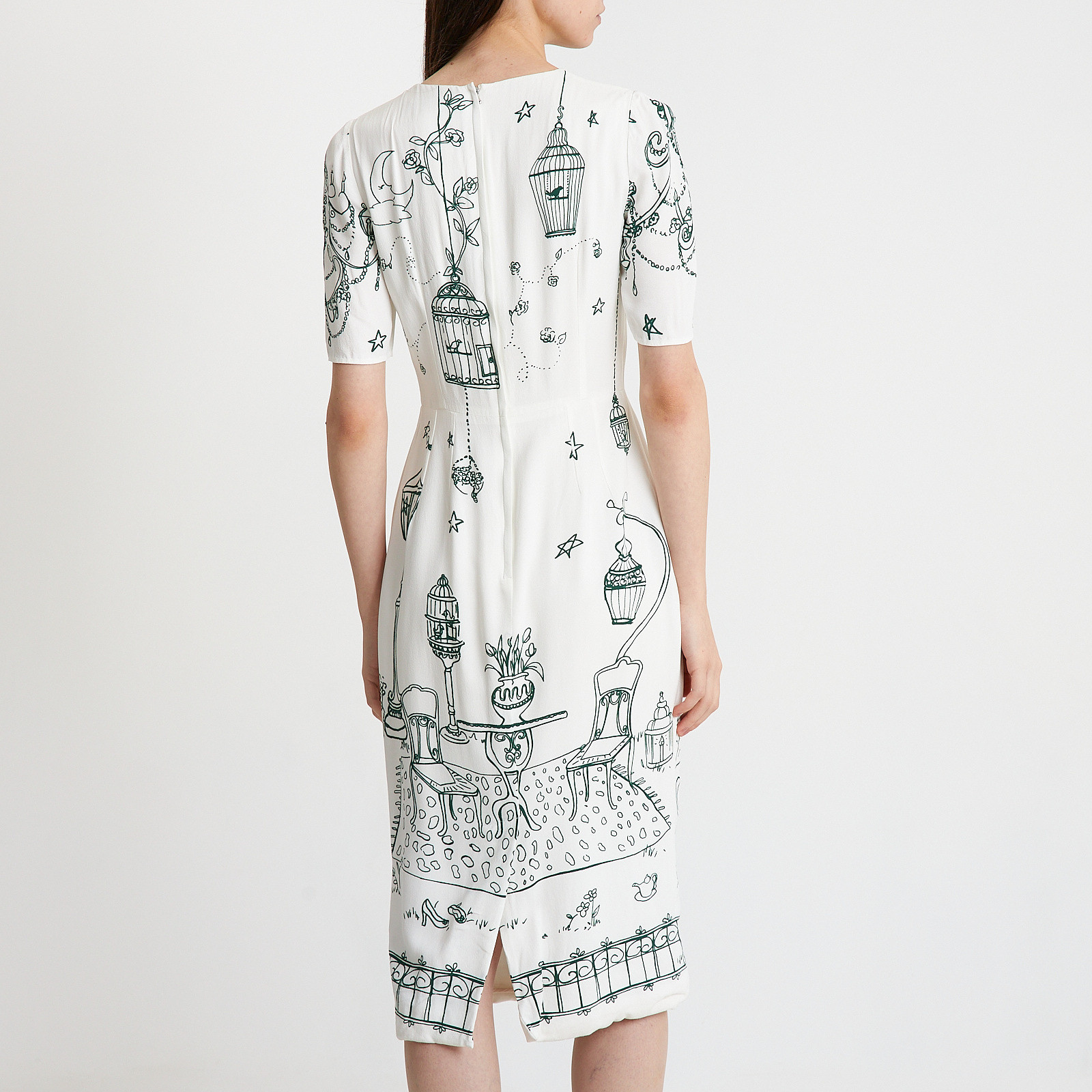 Платье белого цвета Dolce&Gabbana - фото из каталога магазина брендовой одежды Second Friend Store Платье Dolce&Gabbana - купить оригинал в секонд-хенде SFS - 3