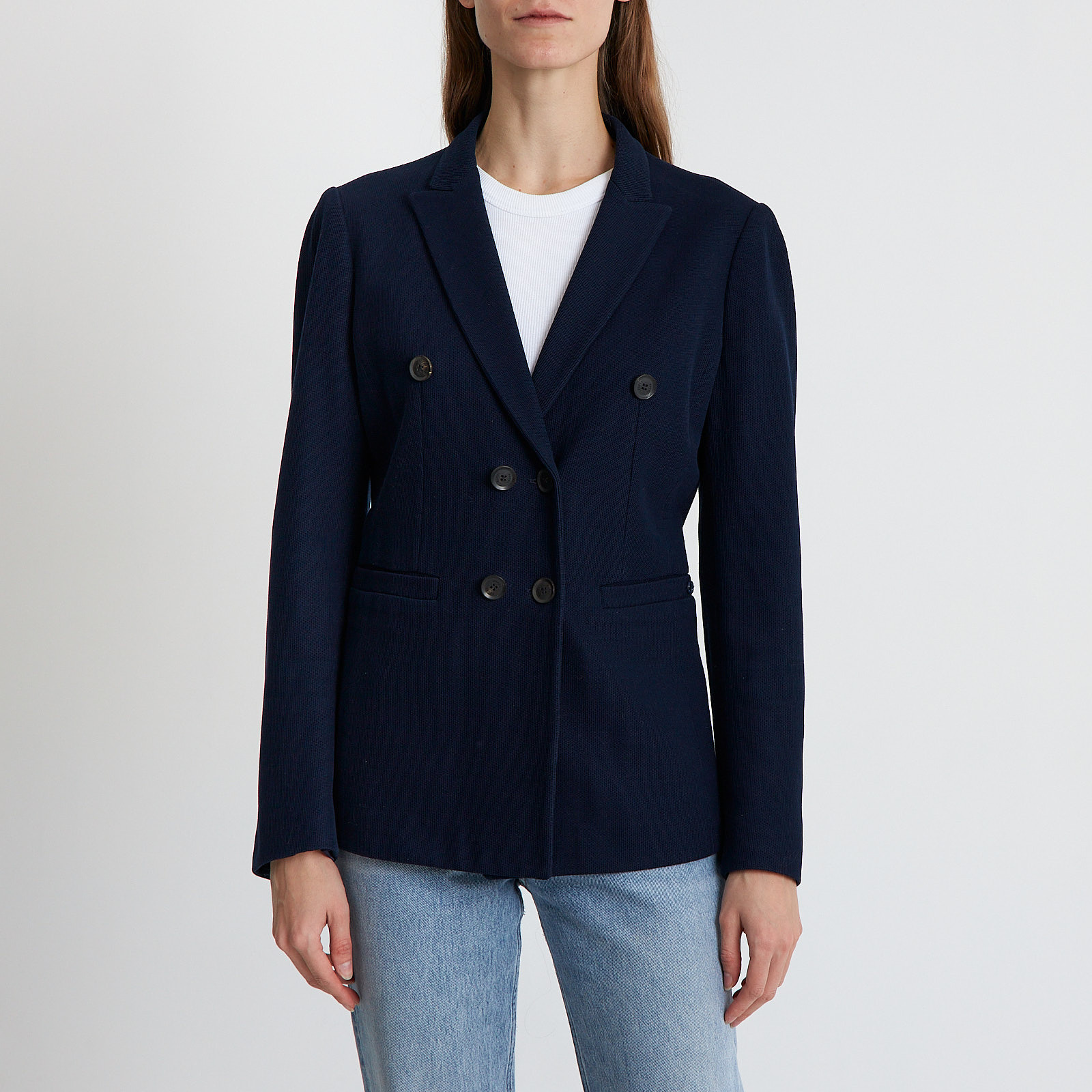 Пиджак синего цвета Gucci - фото из каталога магазина брендовой одежды Second Friend Store Пиджак Gucci - купить оригинал в секонд-хенде SFS - 1