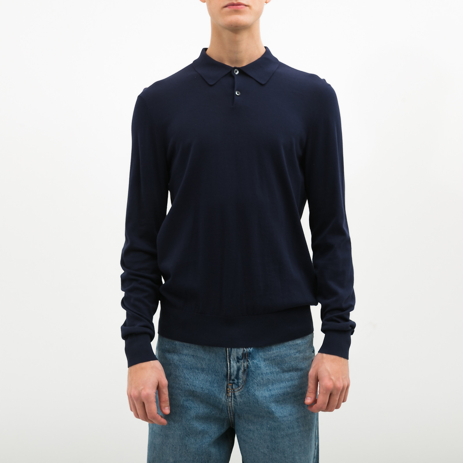 Поло синего цвета Ralph Lauren - фото из каталога магазина брендовой одежды Second Friend Store Поло Ralph Lauren - купить оригинал в секонд-хенде SFS - 1