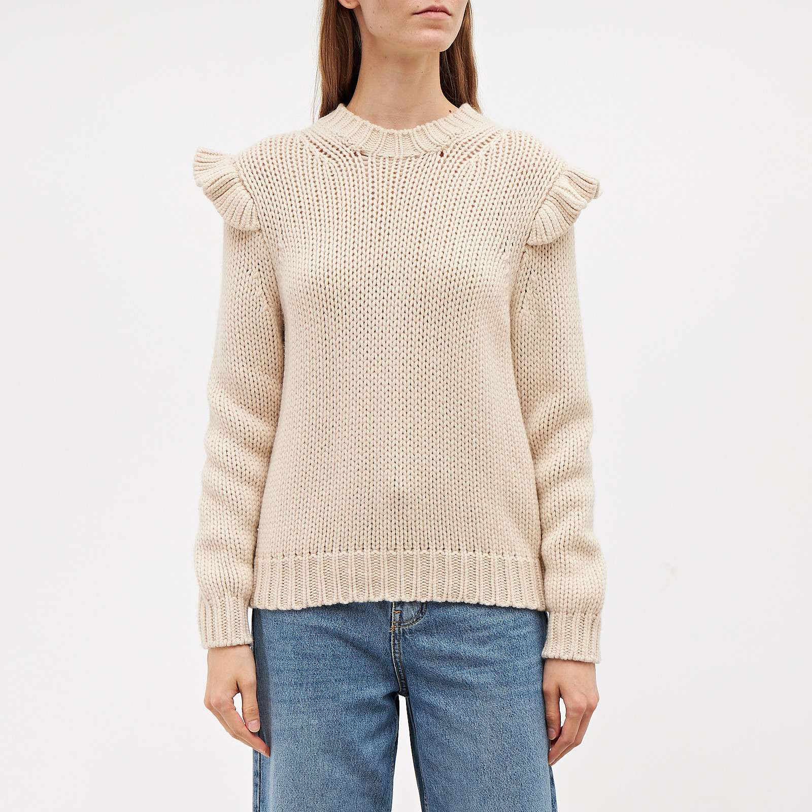 Джемпер бежевого цвета Zimmermann - фото из каталога магазина брендовой одежды Second Friend Store Джемпер Zimmermann - купить оригинал в секонд-хенде SFS - 1