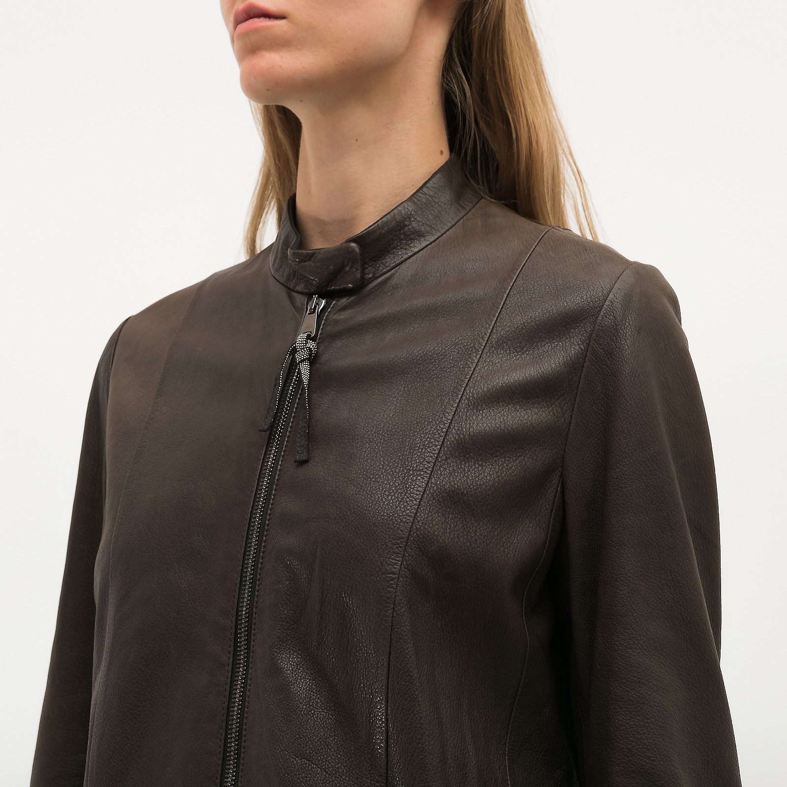 Куртка кожаная Brunello Cucinelli - купить оригинал в секонд-хенде SFS - 4