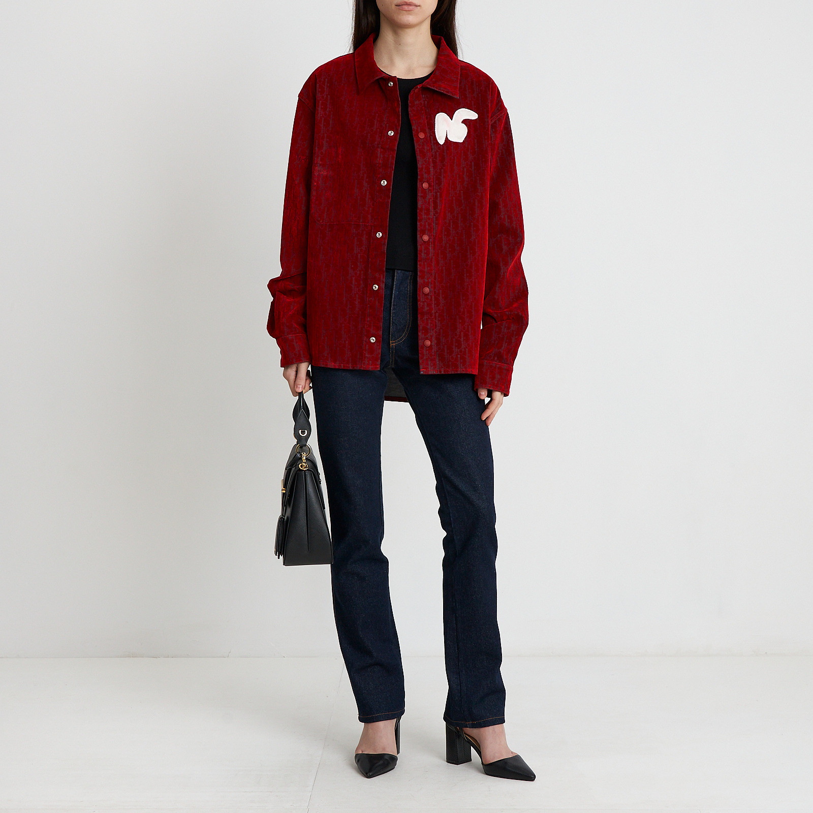 Рубашка красного цвета Christian Dior - фото из каталога магазина брендовой одежды Second Friend Store Рубашка Christian Dior - купить оригинал в секонд-хенде SFS - 2