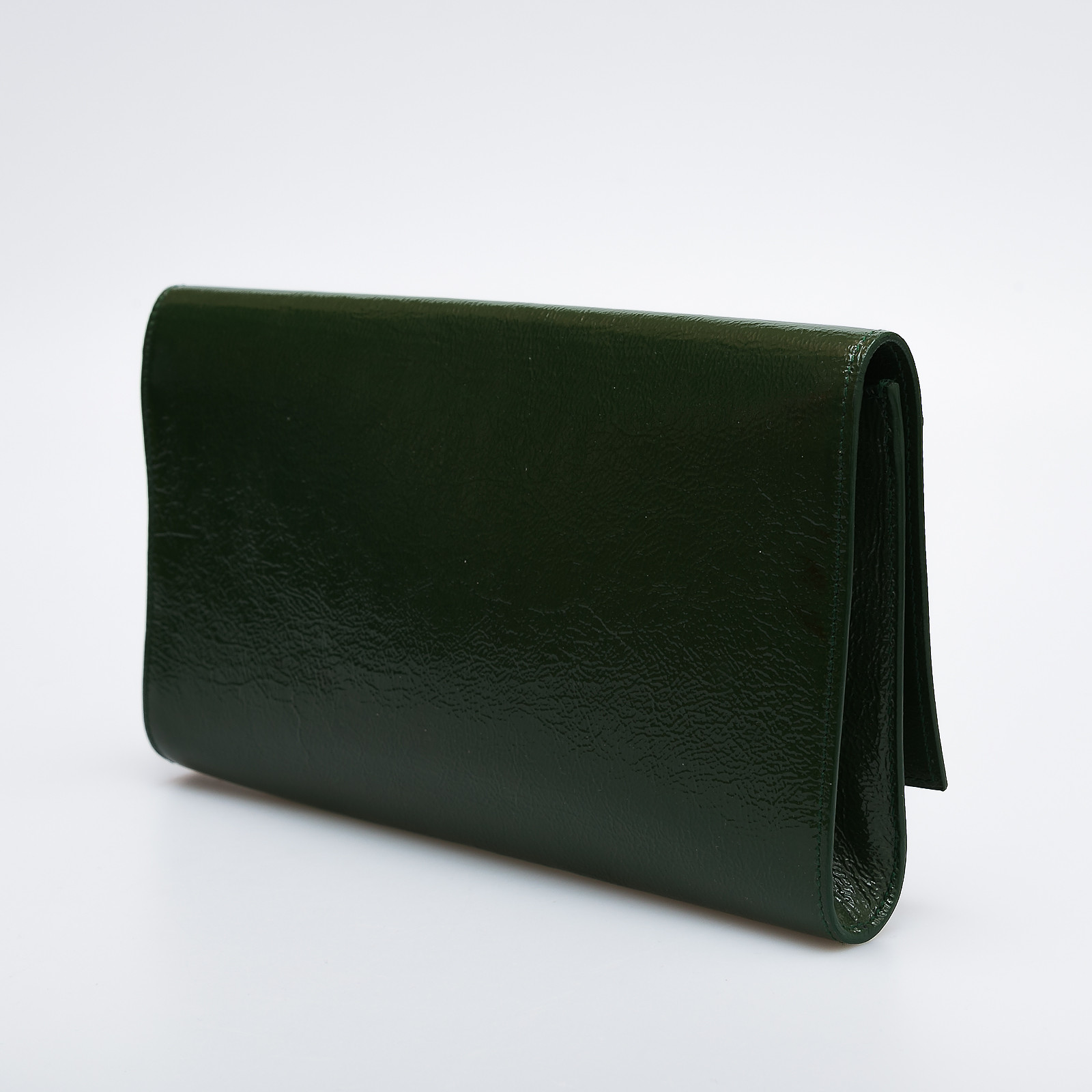 Клатч зеленого цвета Yves Saint Laurent - фото из каталога магазина брендовой одежды Second Friend Store Клатч Yves Saint Laurent - купить оригинал в секонд-хенде SFS - 3