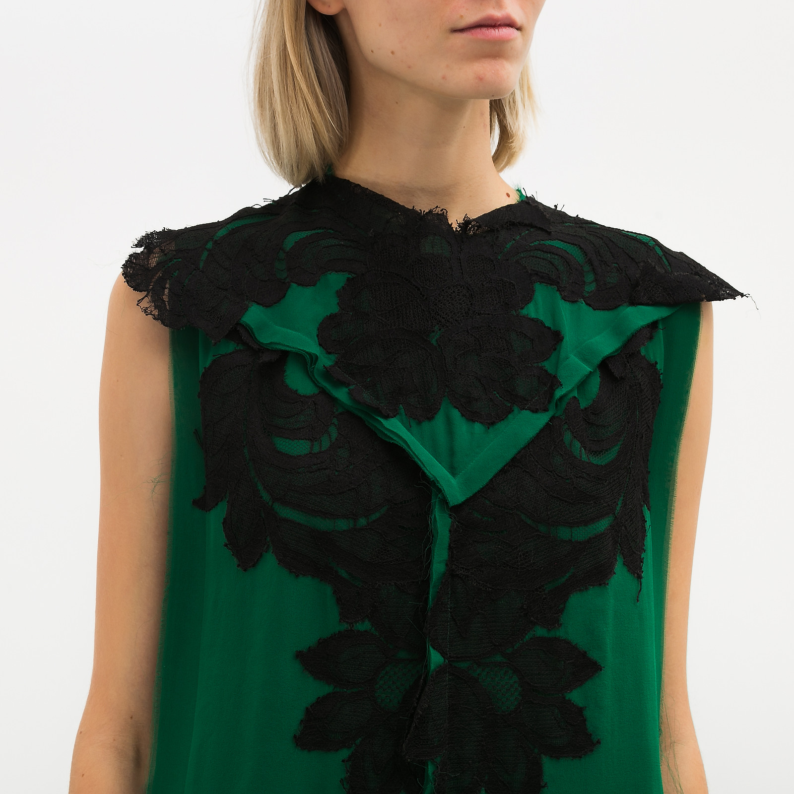 Платье  зеленого цвета Lanvin - фото из каталога магазина брендовой одежды Second Friend Store Платье Lanvin - купить оригинал в секонд-хенде SFS - 4