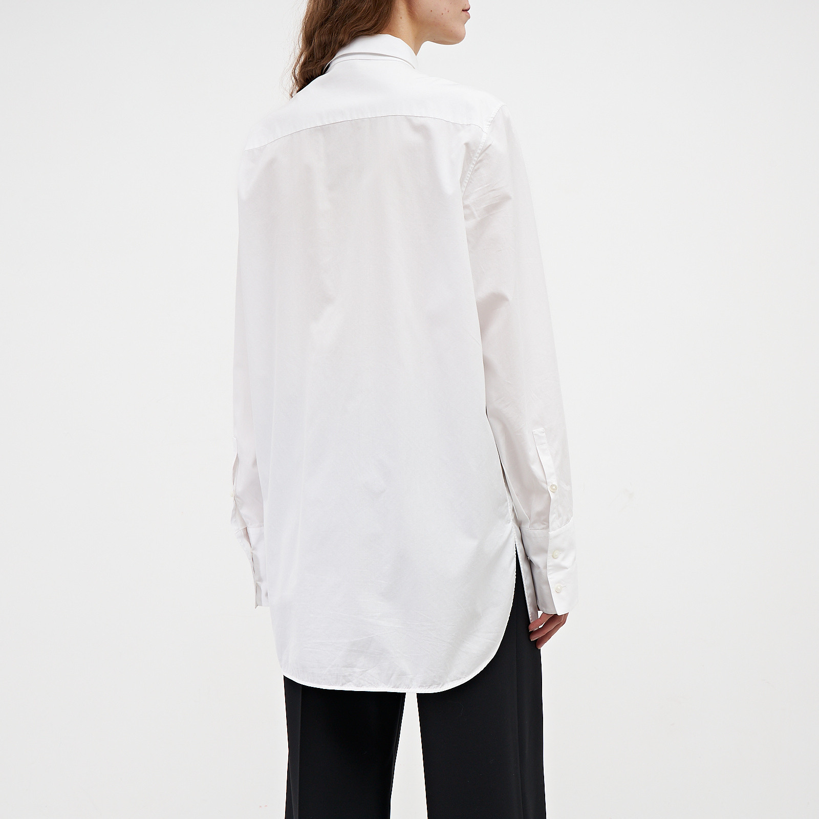 Рубашка белого цвета Jil Sander - фото из каталога магазина брендовой одежды Second Friend Store Рубашка Jil Sander - купить оригинал в секонд-хенде SFS - 3