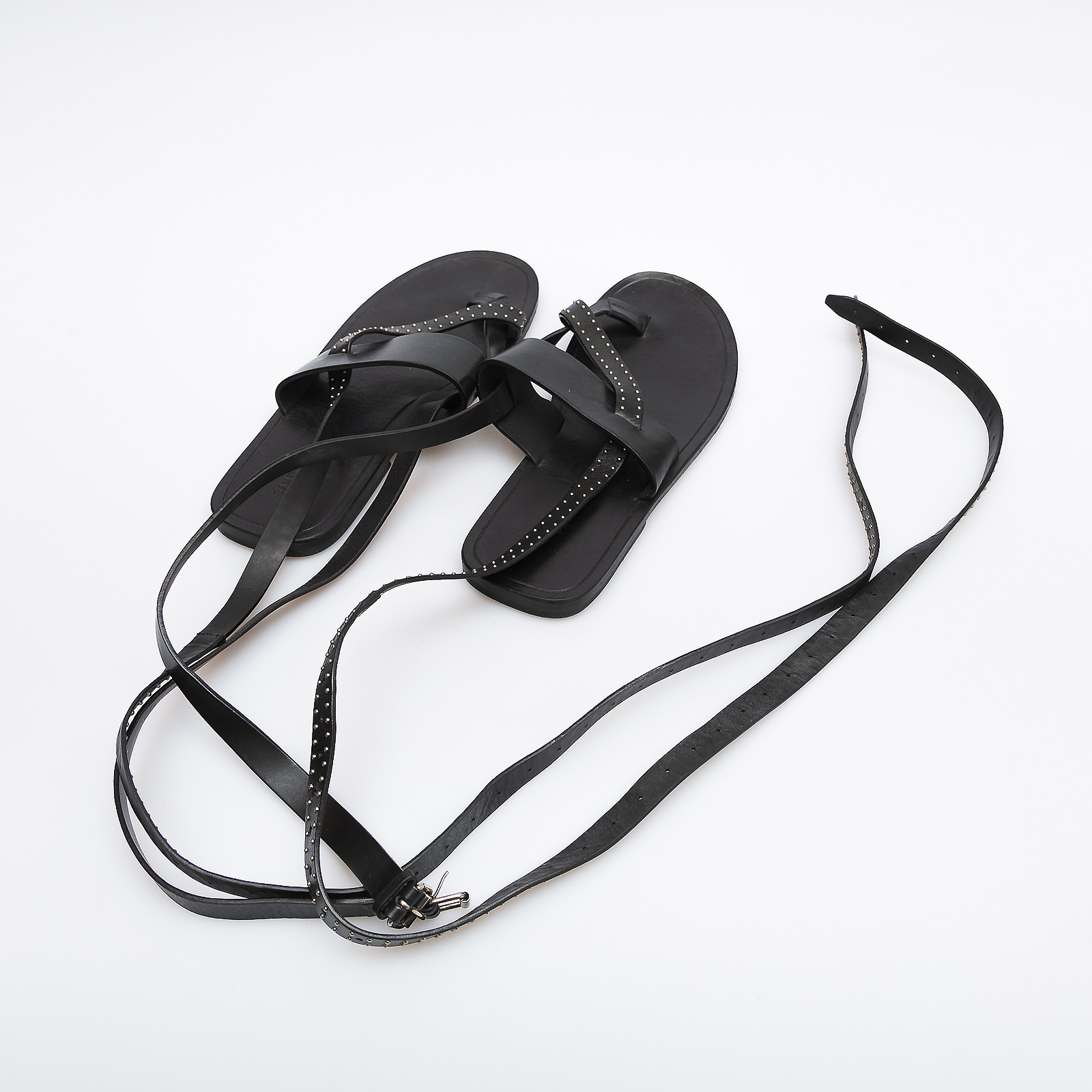 Сандалии черного цвета Saint Laurent - фото из каталога магазина брендовой одежды Second Friend Store Сандалии Saint Laurent - купить оригинал в секонд-хенде SFS - 3