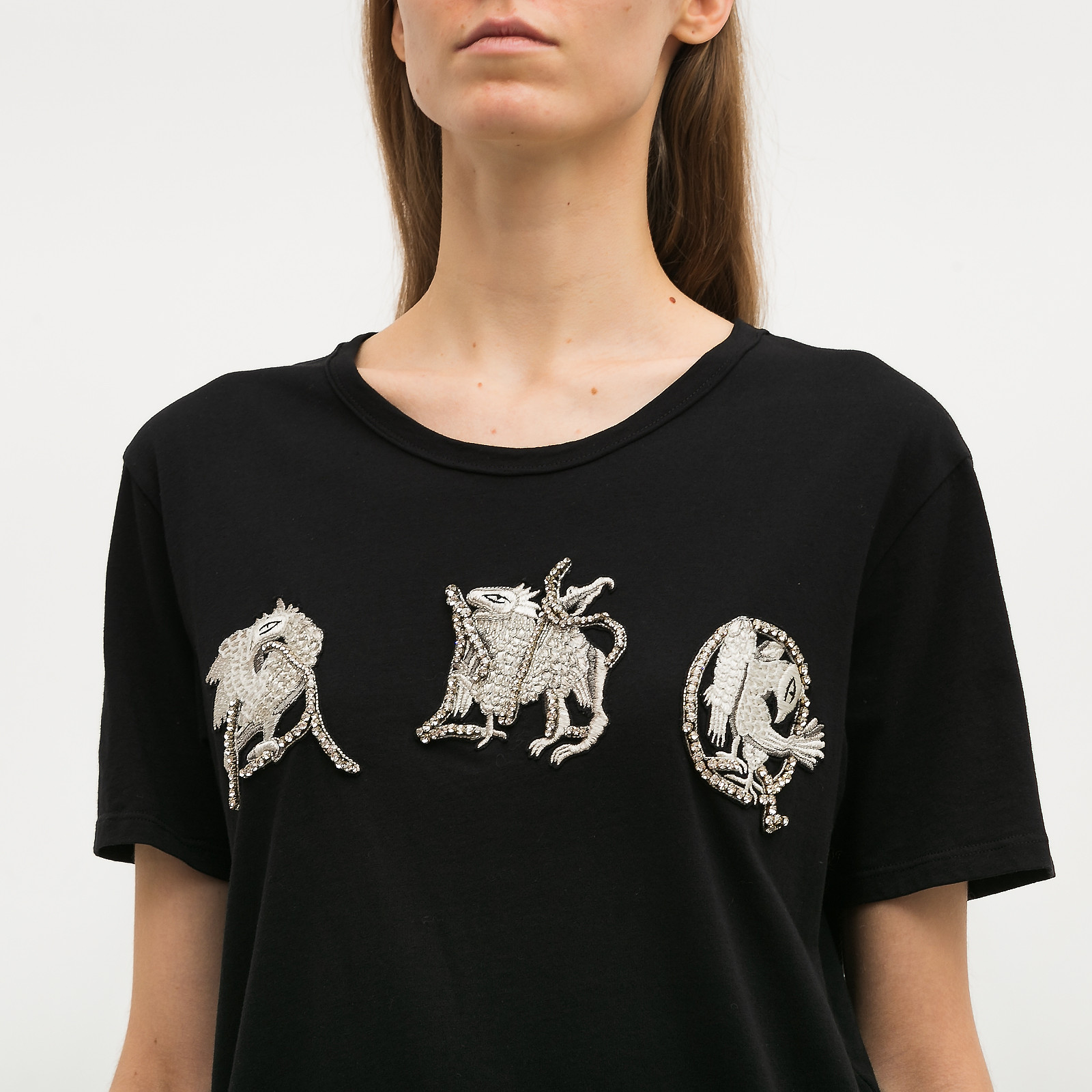 Футболка черного цвета Alexander McQueen - фото из каталога магазина брендовой одежды Second Friend Store Футболка Alexander McQueen - купить оригинал в секонд-хенде SFS - 4