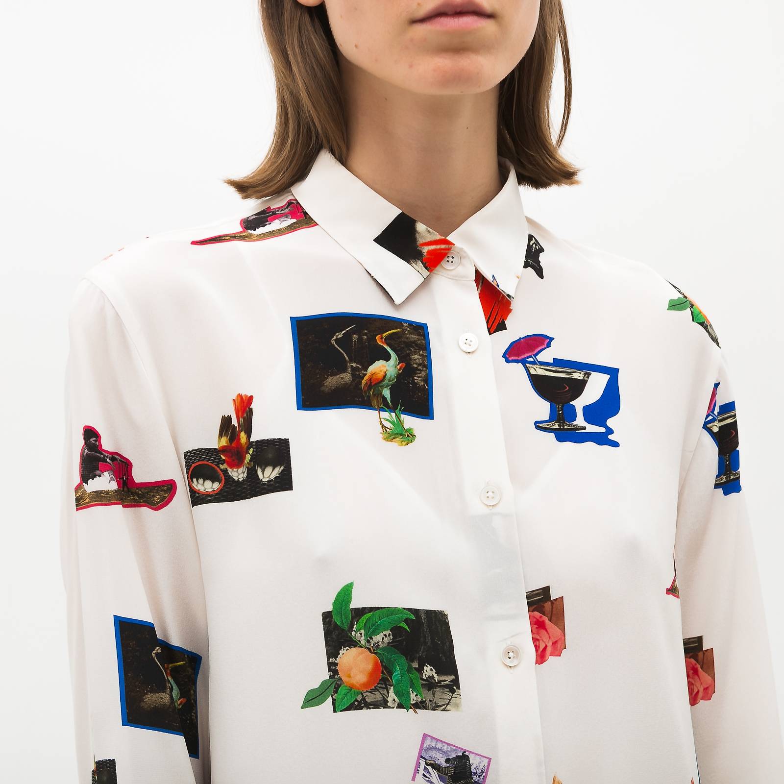 Блуза белого цвета PS by Paul Smith - фото из каталога магазина брендовой одежды Second Friend Store Блуза PS by Paul Smith - купить оригинал в секонд-хенде SFS - 4