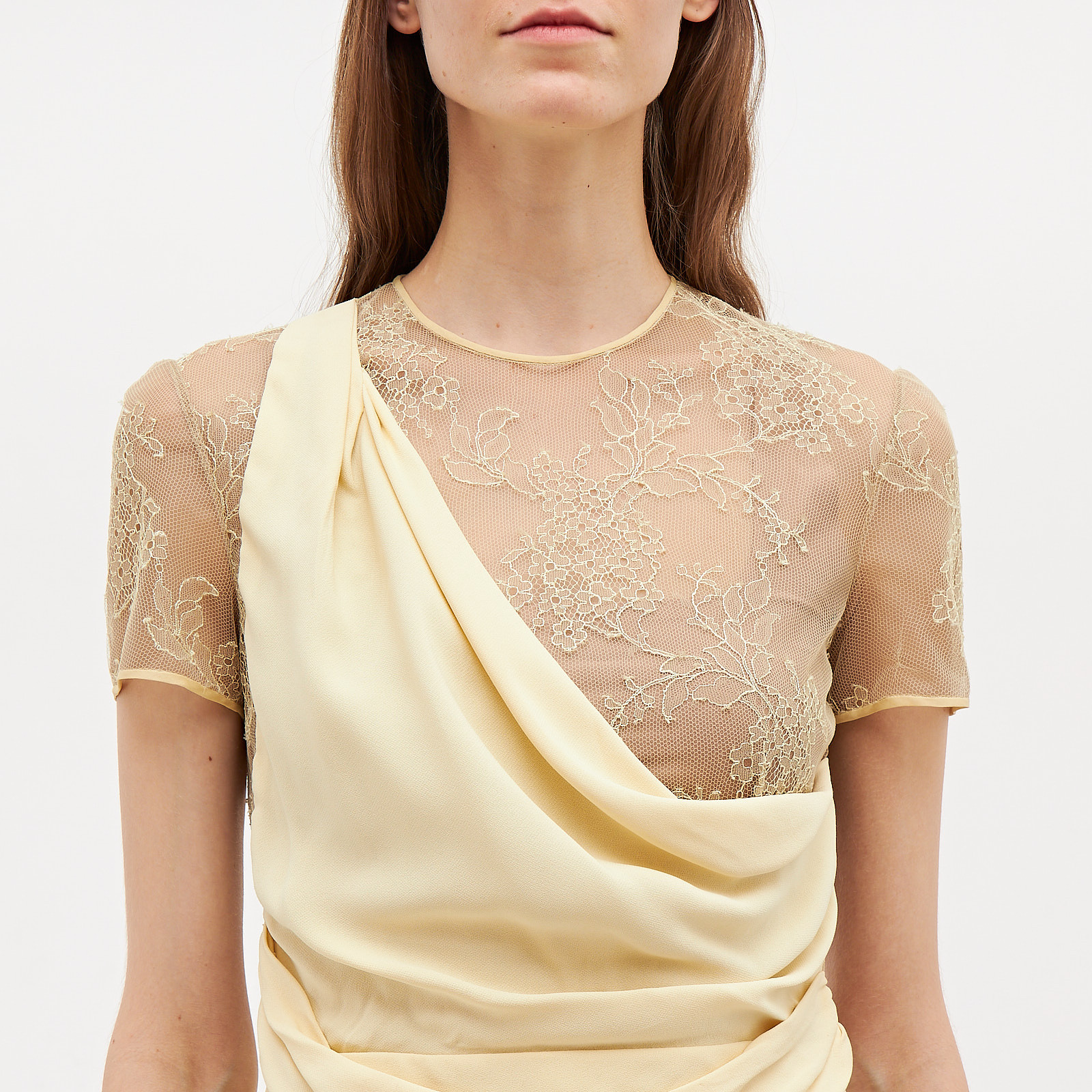 Платье бежевого цвета Valentino - фото из каталога магазина брендовой одежды Second Friend Store Платье Valentino - купить оригинал в секонд-хенде SFS - 4