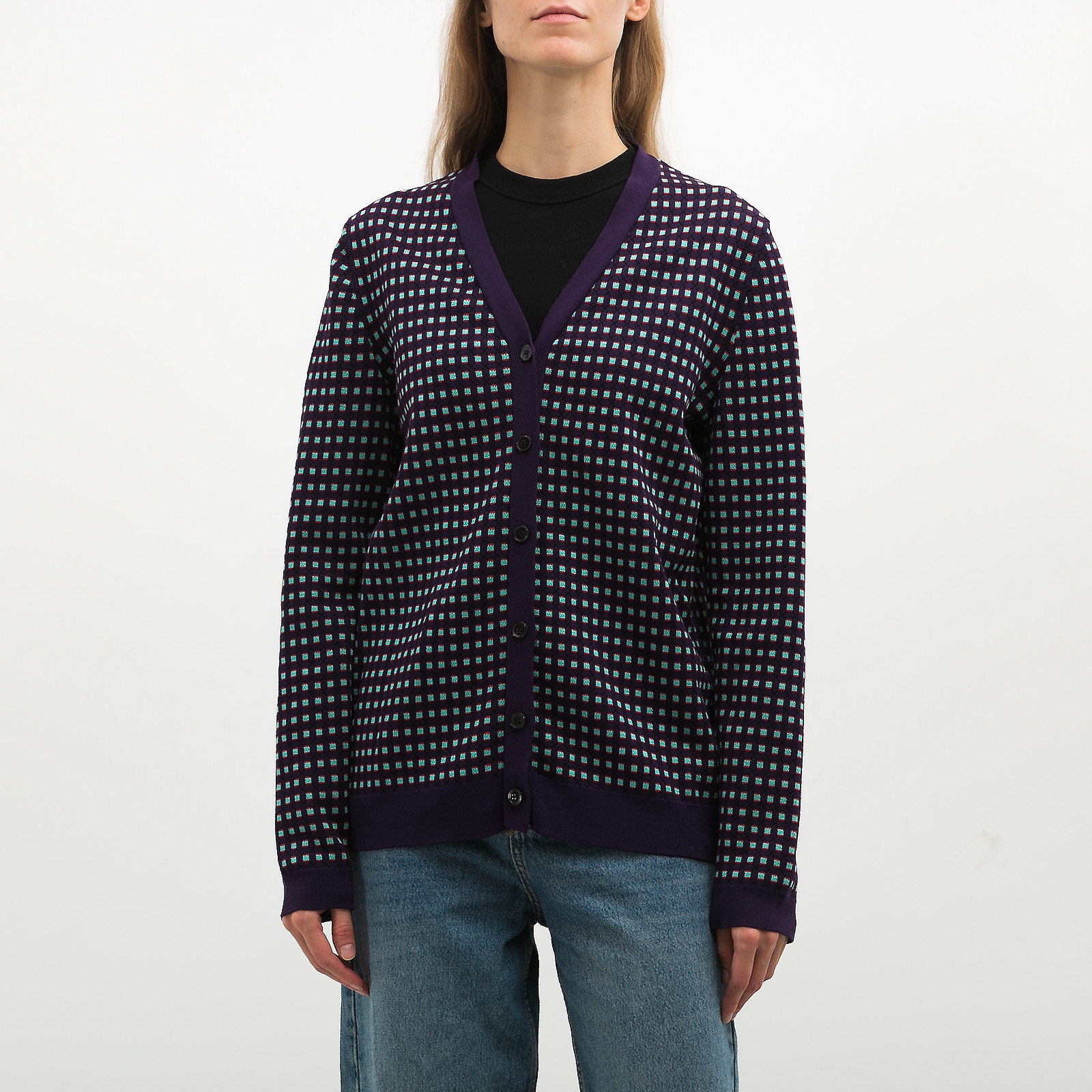 Кардиган фиолетового цвета Marni - фото из каталога магазина брендовой одежды Second Friend Store Кардиган Marni - купить оригинал в секонд-хенде SFS - 1