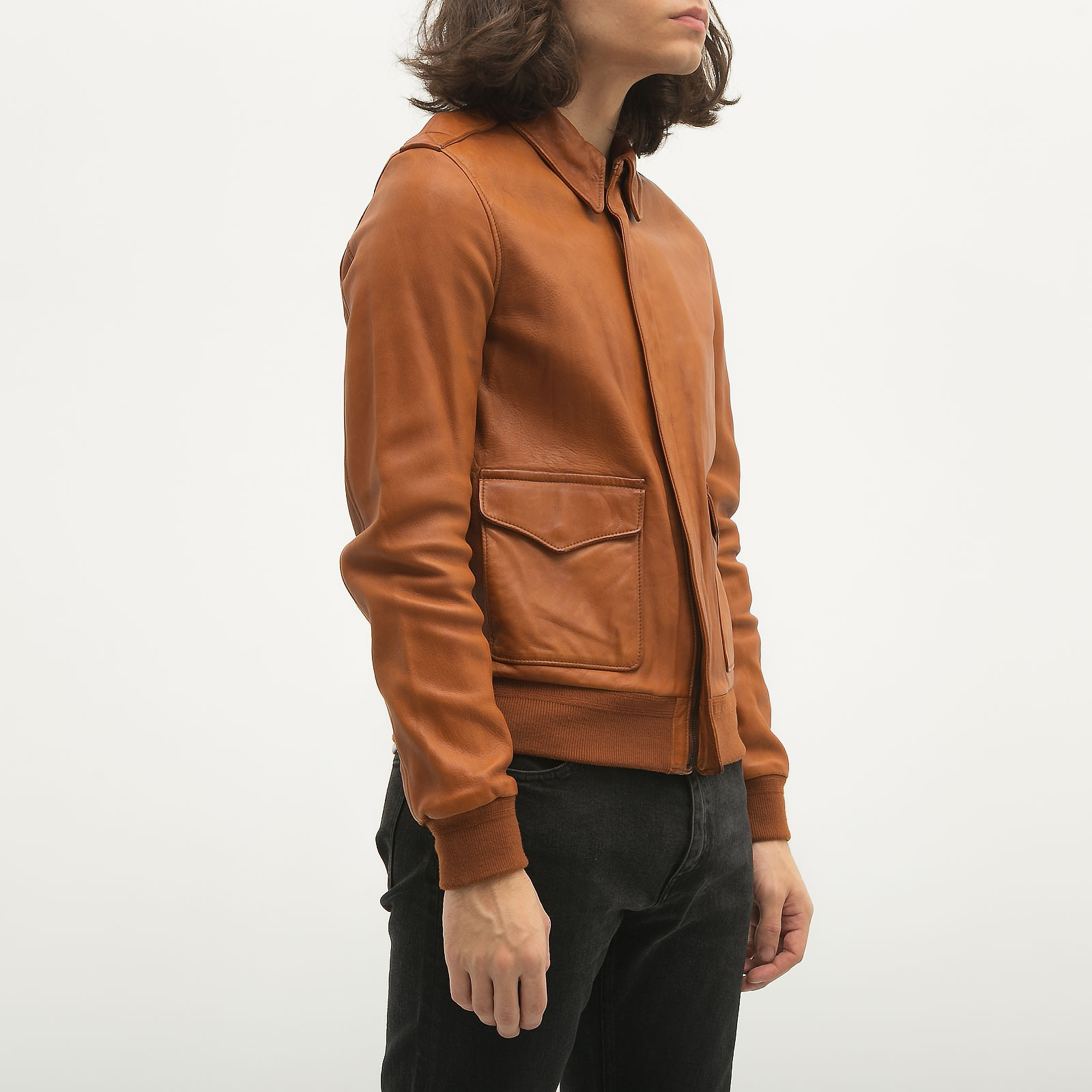 Кожаная куртка коричневого цвета Ralph Lauren - фото из каталога магазина брендовой одежды Second Friend Store Кожаная куртка Ralph Lauren - купить оригинал в секонд-хенде SFS - 3