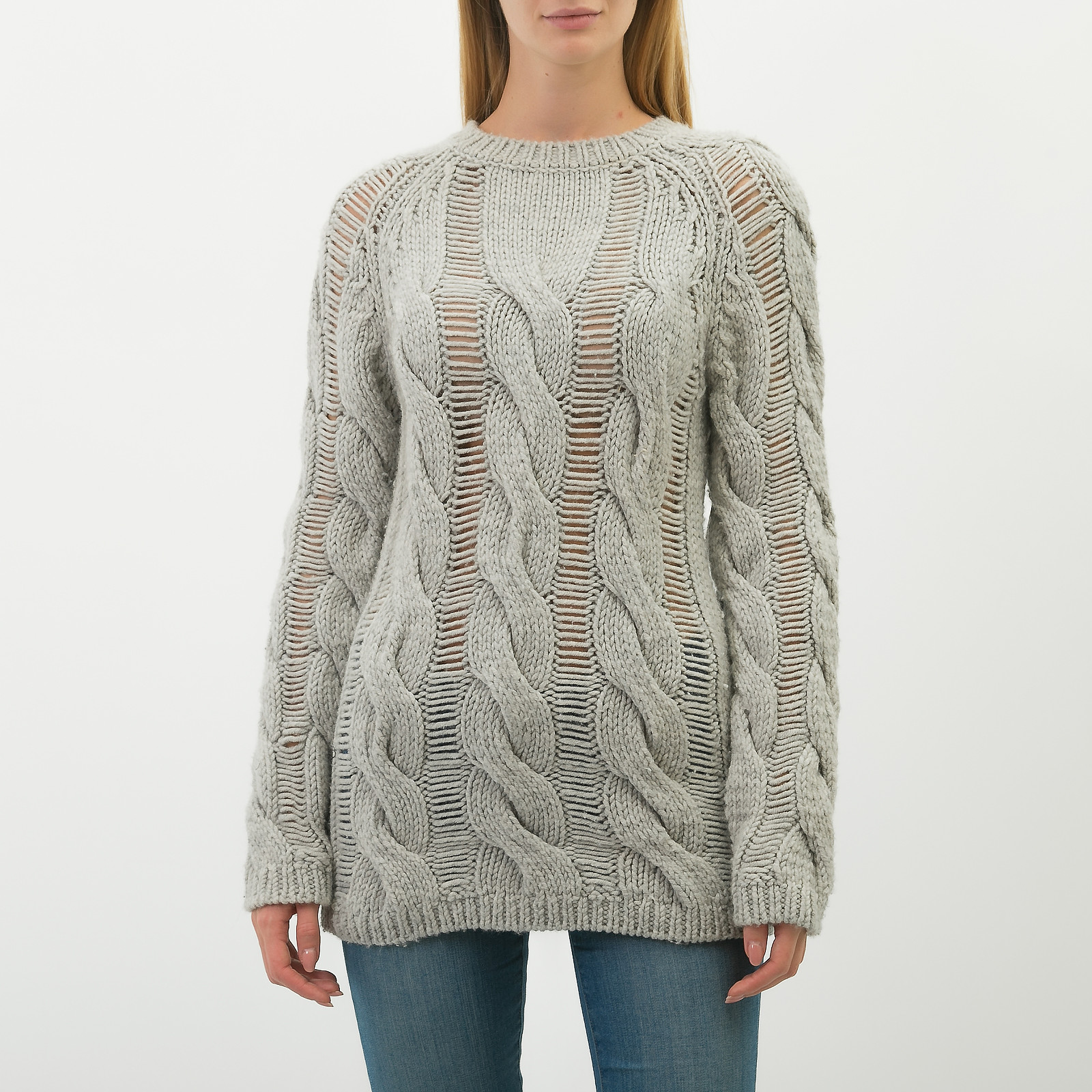 Свитер серого цвета Carven - фото из каталога магазина брендовой одежды Second Friend Store Свитер Carven - купить оригинал в секонд-хенде SFS - 1