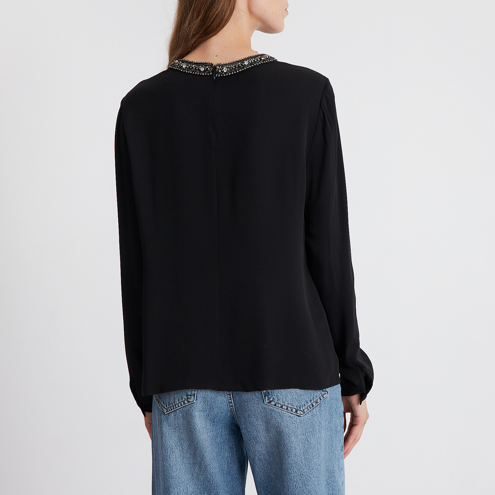 Блуза черного цвета Ralph Lauren - фото из каталога магазина брендовой одежды Second Friend Store Блуза Ralph Lauren - купить оригинал в секонд-хенде SFS - 3