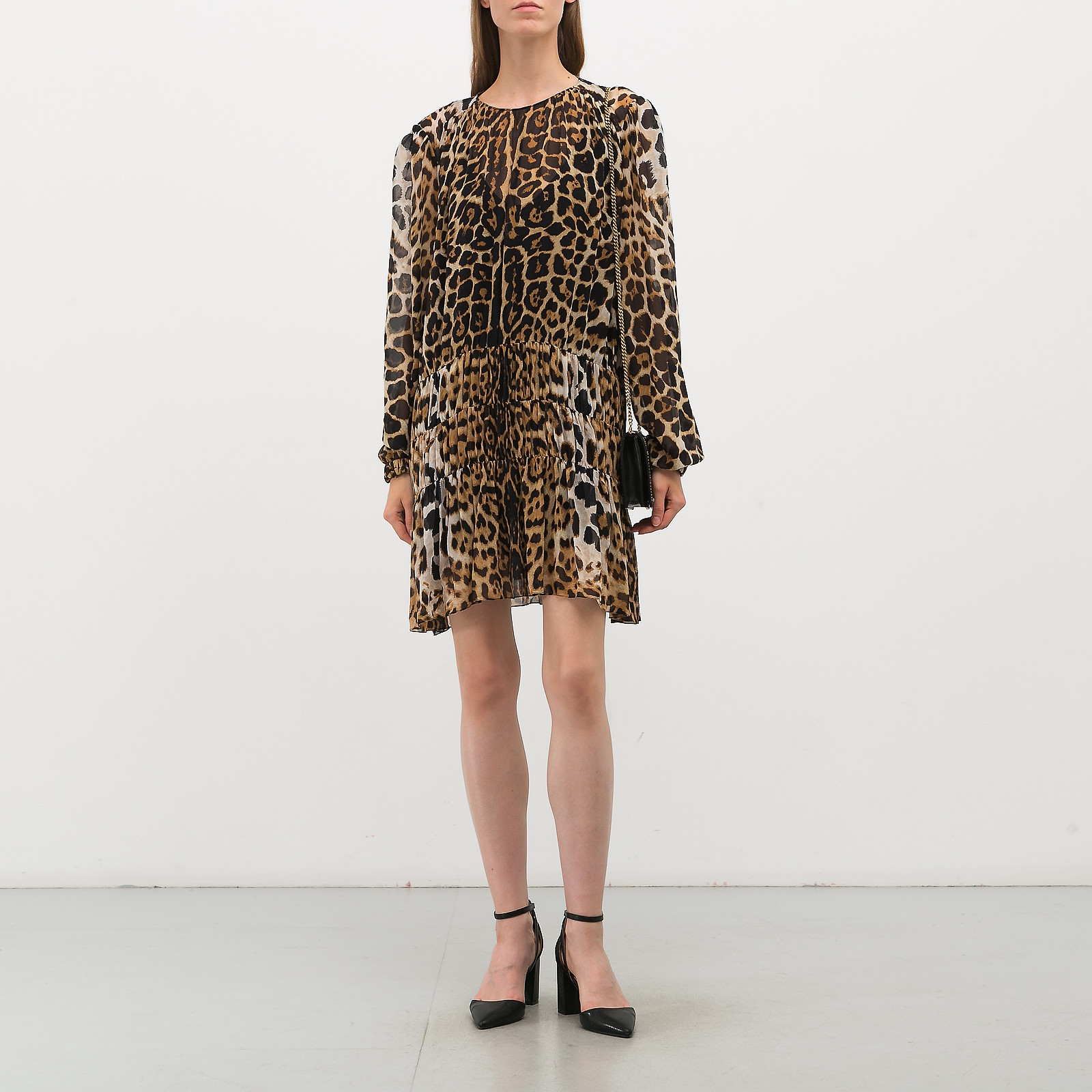 Платье коричневого цвета Saint Laurent - фото из каталога магазина брендовой одежды Second Friend Store Платье Saint Laurent - купить оригинал в секонд-хенде SFS - 2