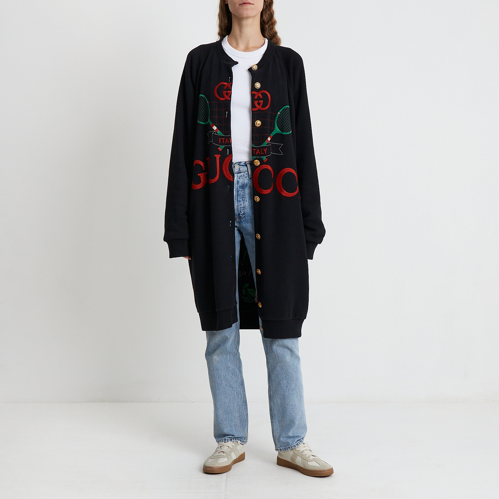 Кардиган черного цвета Gucci - фото из каталога магазина брендовой одежды Second Friend Store Кардиган Gucci - купить оригинал в секонд-хенде SFS - 2