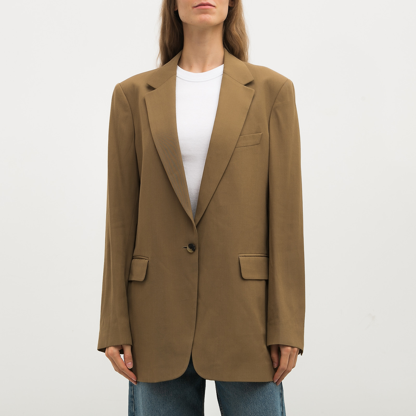 Пиджак зеленого цвета Dries Van Noten - фото из каталога магазина брендовой одежды Second Friend Store Пиджак Dries Van Noten - купить оригинал в секонд-хенде SFS - 1